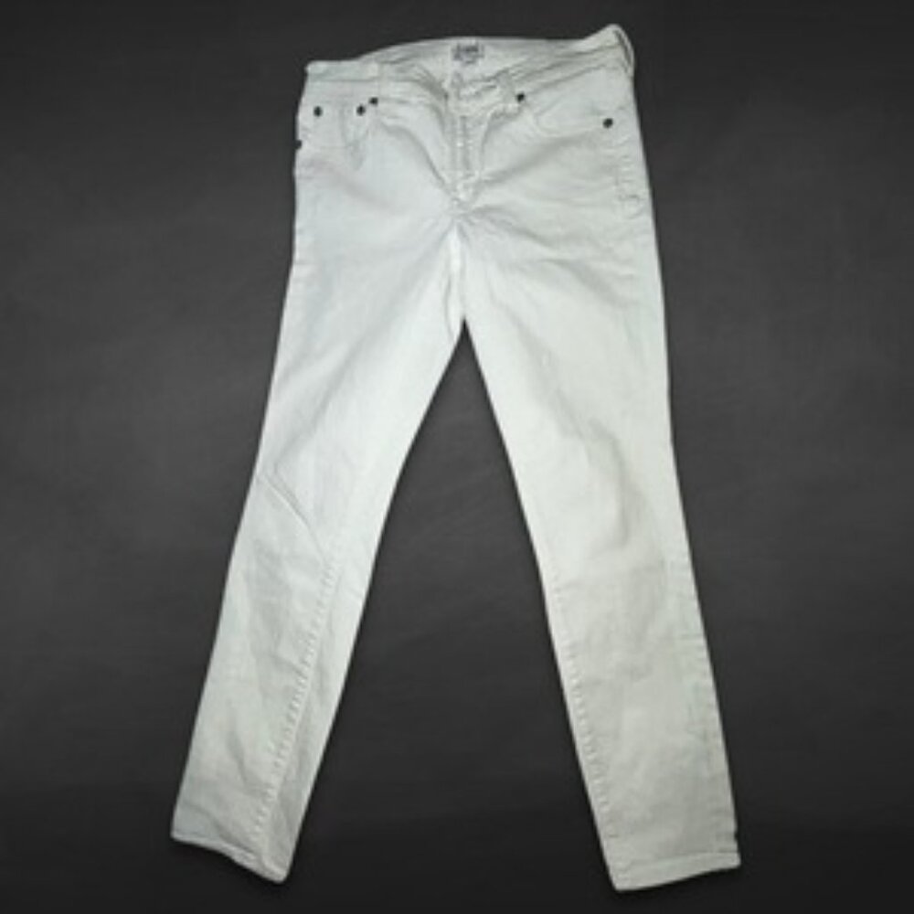 J.Crew Jeans Classic Mid-Rise Fit Skinny Soft Stretchy Denim White Women's 27/26